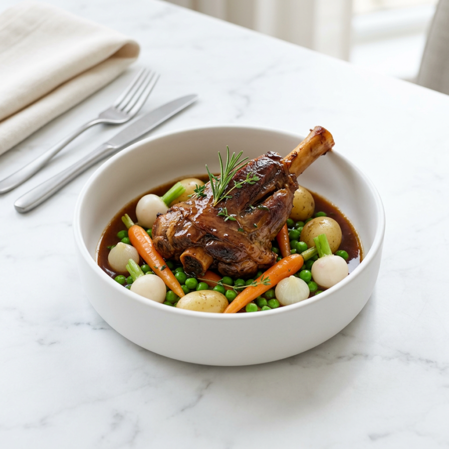 Braised Lamb Shank Navarin